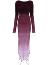 Attico Reversible Colorblocked Midi Dress In Multicolour