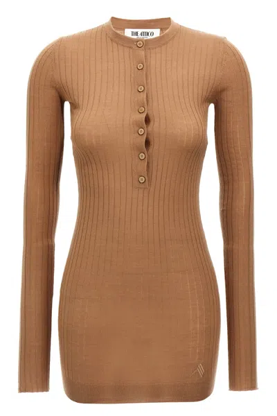 ATTICO THE ATTICO RIBBED MINI DRESS