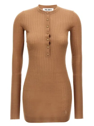 ATTICO THE ATTICO RIBBED MINI DRESS