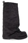 Attico Robin Layered Suede Boots In Black