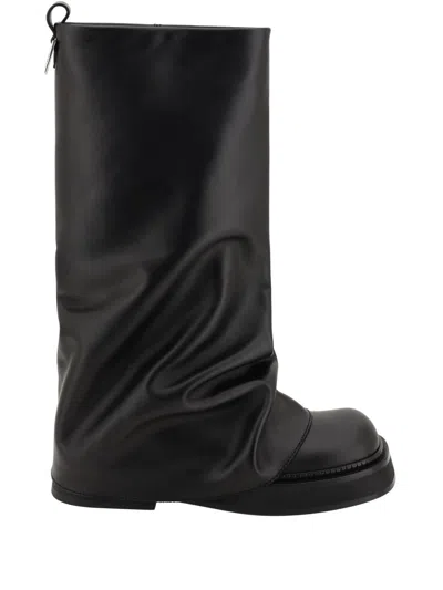 Attico The  Robin Combat Boot Shoes In Black