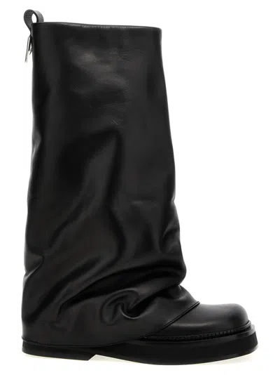 Attico The  'robin Combat' Boots In Black