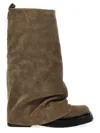 Attico Robin Combat Boots And Ankle Boots In Gray