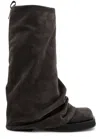 ATTICO THE ATTICO ROBIN LAYERED SUEDE COMBAT BOOTS