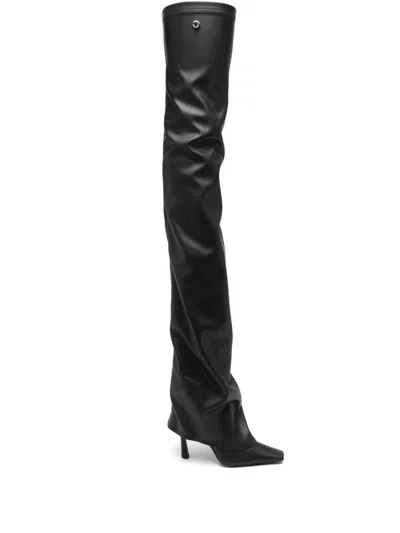 Attico The  'robin Otk Thingh High Boots' Back Boots In Black