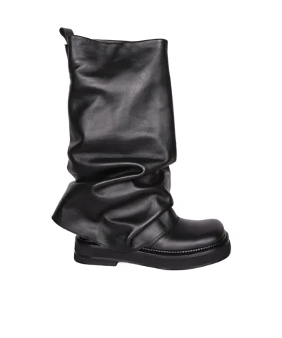 Attico The  Robin Oversized Mid-calf Boots In Black