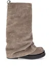 Attico Robin Combat Boots In Gray