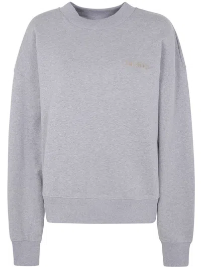 Attico Cotton Jersey Sweatshirt In Grey