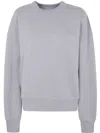 Attico Grey Crewneck Logo Pullover In Grey