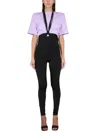Attico Black Stretch Polyester Ruby Pant In Black