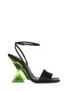 Attico The  Cheope Satin Sandal In Multicolour