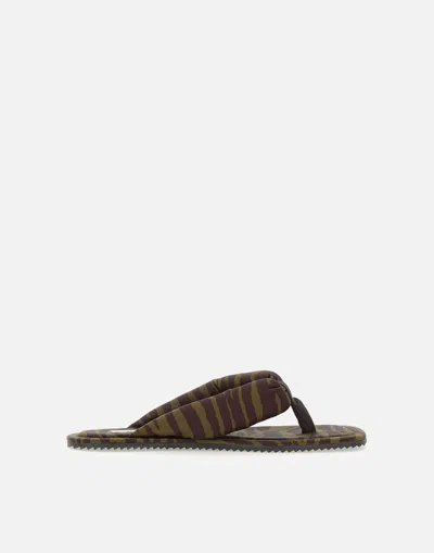 Attico Indie Zebra-print Thong Sandals