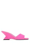 Attico Fluo Pink Suede Cheope Mules In Pink