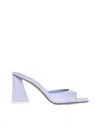 Attico Mini Devon 95mm Leather Sandals In Purple