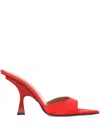 Attico Pointed High-heeled Sandals In Red