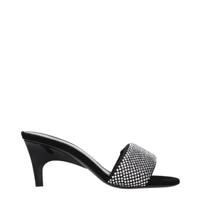 Attico The  Sandals Rem Women Fabric Black/silver