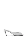 Attico Round Toe High Heel Sandals In Silver