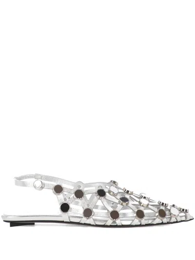 Attico The  Sandals In Silver