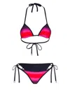 Attico Bikini Red, Black E Fuchsia In Fuchsia