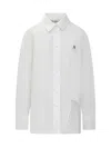 Attico White Logo Cotton Shirt In White