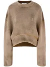 Attico Camel Sweatshirt In Brown