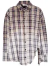 Attico Check-print Shirt In Multi