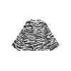 Attico Zebra Print V-neck Long Sleeves Top