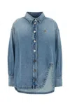 Attico Denim Oversize Shirt In Blue