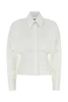 Attico Fitted Waistline Poplin Shirt In White