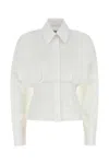 Attico Fitted Waistline Poplin Shirt In White