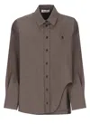 Attico Brown Diana Shirt In Gray