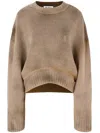 Attico Camel Sweatshirt In Brown