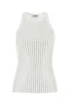 Attico Top With Crystals In White