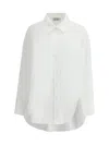 Attico Diana Parachute Canvas Overshirt In White