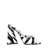 Attico Devon Zebra Print Mules In 020