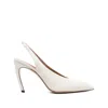 Attico 100mm Viper Slingback Pumps In White