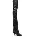 Attico 95mm "robin Otk" Thigh-length Boots In Black