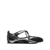 Attico Modern Flat Shoes With Cross-strap Detail In Black