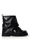 Attico Combat Mini Robin Black Leather Boot In Black
