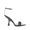 Attico 95mm Ankle-strap Pointed-toe Sandals In Black