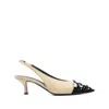Attico 65mm Grid Slingback Pumps In Multicolor