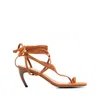 Attico Square Toe High Heel Sandals In Multicolor