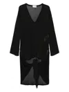 Attico Black Mini Abito Cover-up In Black