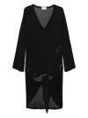 Attico Black Mini Abito Cover-up In Black
