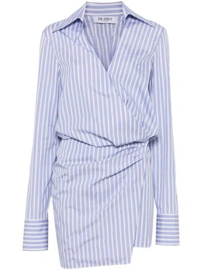 ATTICO THE ATTICO SHORT STRIPED DRESS