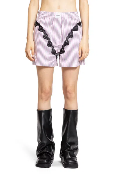 Attico White And Purple Short Pants