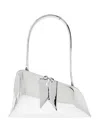 Attico Silver Sunrise Shoulder Bag In Silver