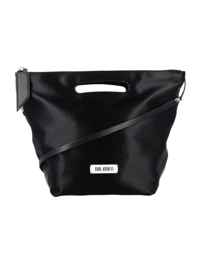 Attico Garden Path Shoulder Bag With Detachable Strap In Black