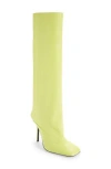 Attico Sienna Boot In Lime Napa Leather
