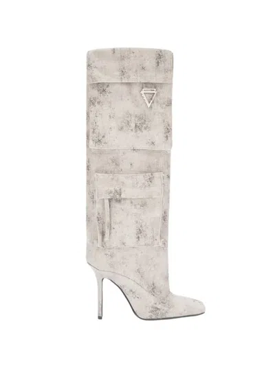 Attico The  Sienna Tube Boot 105mm Sand Melange In Neutrals
